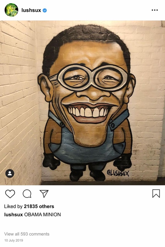 Lushsux #3540 - Mural Obama Minion