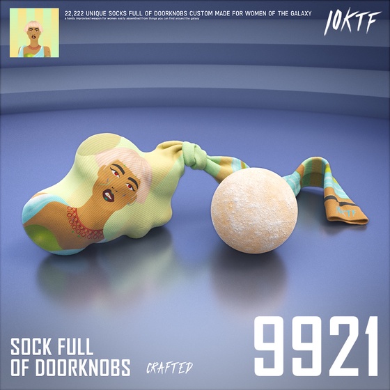 Galaxy Sock Full of Doorknobs #9921