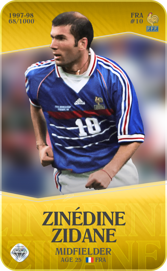 Zinédine Zidane 1997-98 • Limited 68/1000