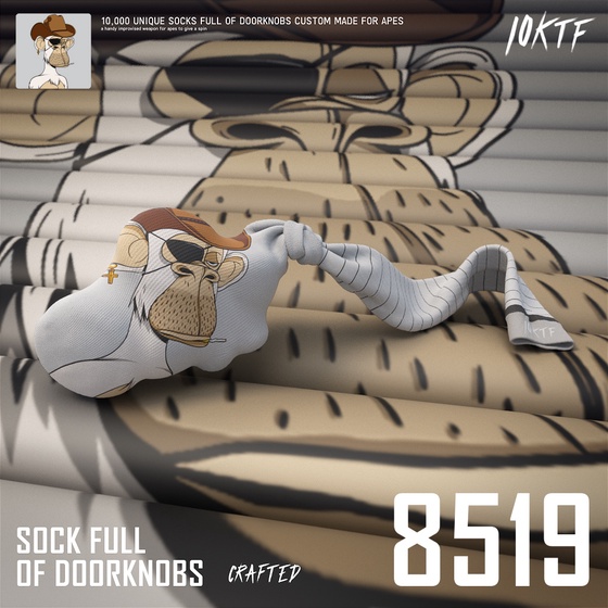 Ape Sock Full of Doorknobs #8519