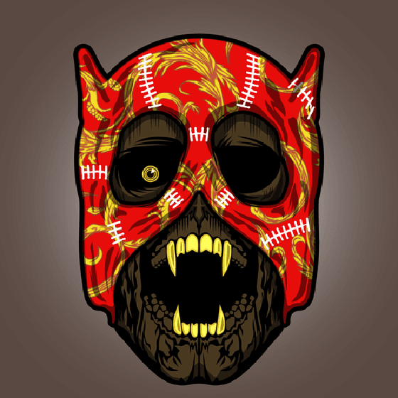 #19 ORNAMENT MASKED GRILL SKULL