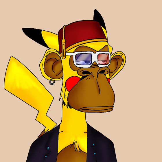 Pikachu Ape Yacht Club #75