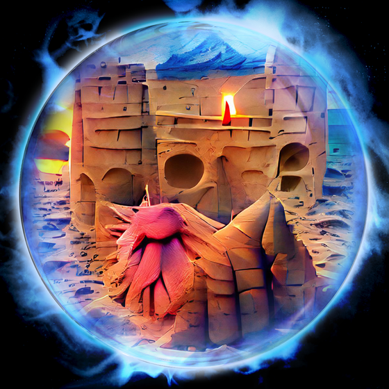 Sunset Sandcastle