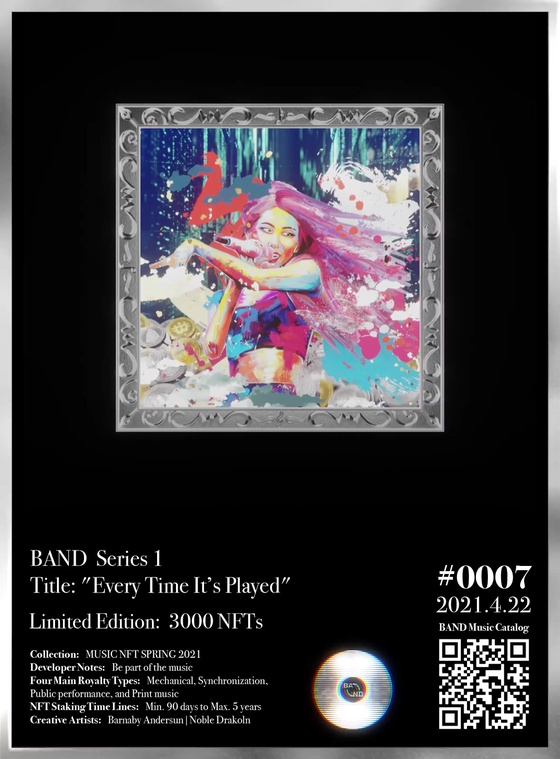 BAND Royalty Series 1: Platinum Album #0007/3000 Every Time It’s Played