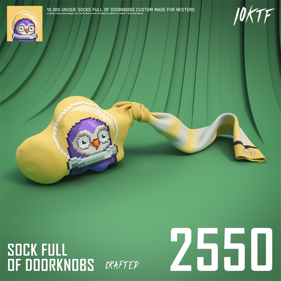Moonbird Sock Full of Doorknobs #2550