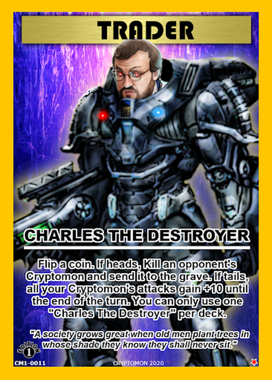 Official Cryptomon Charles The Destroyer CM1-0011 1st Edition