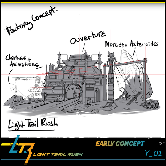 Light Trail Rush: First concept art: Factory