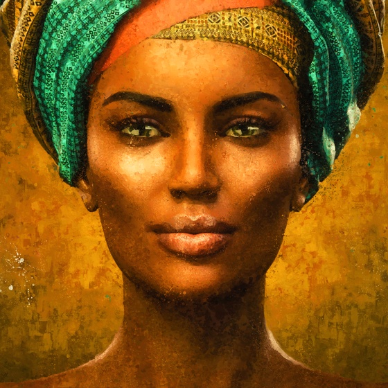 Painted African beauty