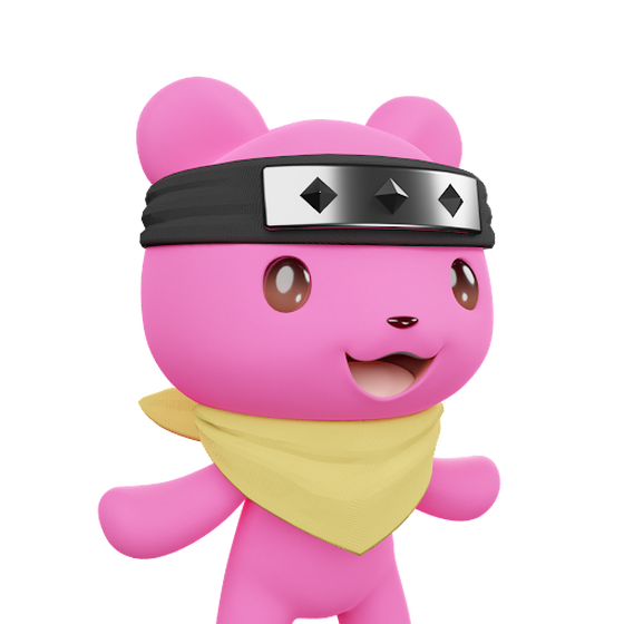 3D LEELEE-Normal-Pink bear-#00407