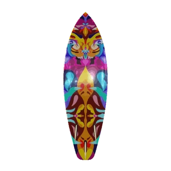 Totem Latino, Jaguar en extinción, CryptoSurfboard by Ledania