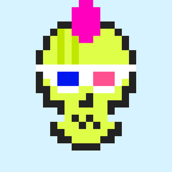 Cyber CryptoSkull #494