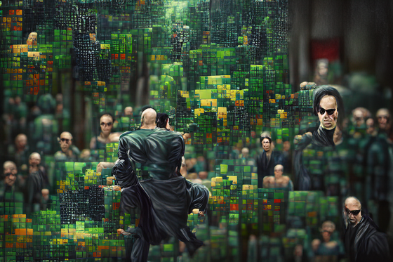 The Matrix is made of pixels