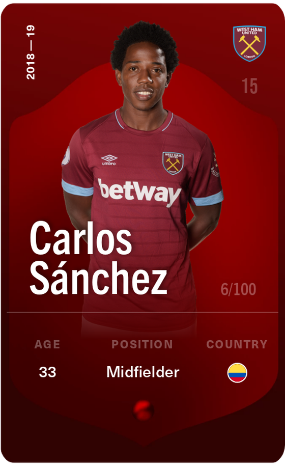 Carlos Sánchez 2018-19 • Rare 6/100