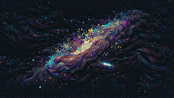 FLOWING COMET GALAXY