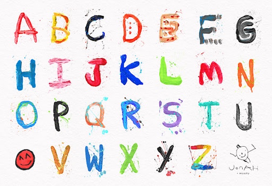 Alphabet Series 1 Complete Finger Paintings