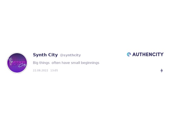 Authencity publication by Synth City (@synthcity)