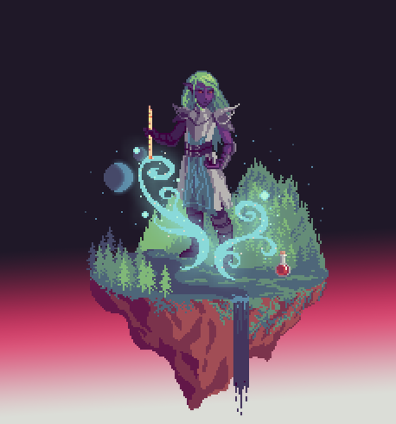 Dusk Elf Windcharm Bard Weaver of The Forest + Potion