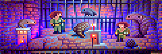 #201 The pangolin are escaping a prison in the night