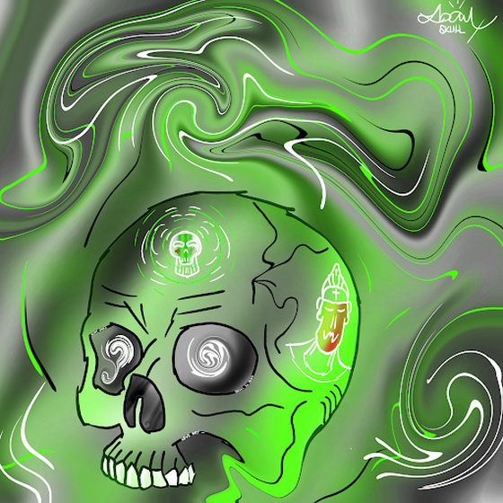 The hypnotized green skull