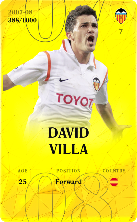 David Villa 2007-08 • Limited 388/1000