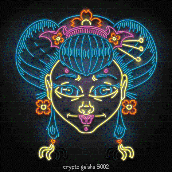 Crypto Geisha S002 - Neon Sakura