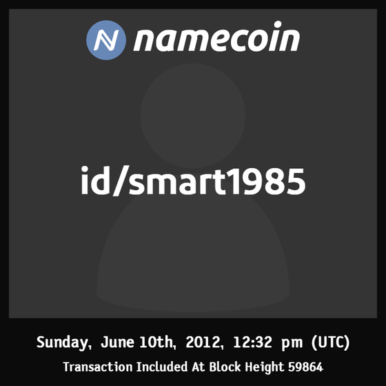 ⚠️ Empty Vault Please Research before purchasing⚠️ id/smart1985 | 2012-06 | Namecoin Identity (id/ asset) | - Contents Loading