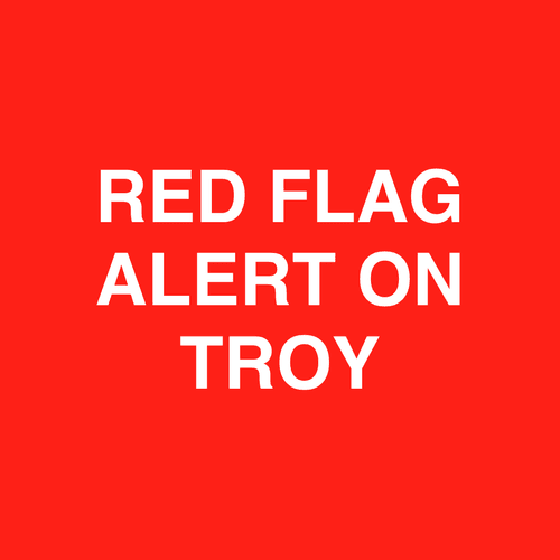 Red Flag Alert On Troy