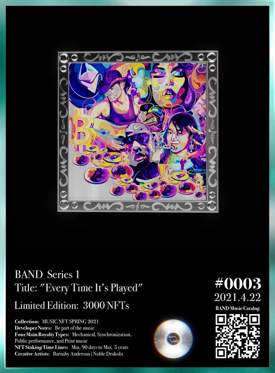 BAND Royalty Series 1: Platinum Diamond Album #0003/3000 Every Time It’s Played