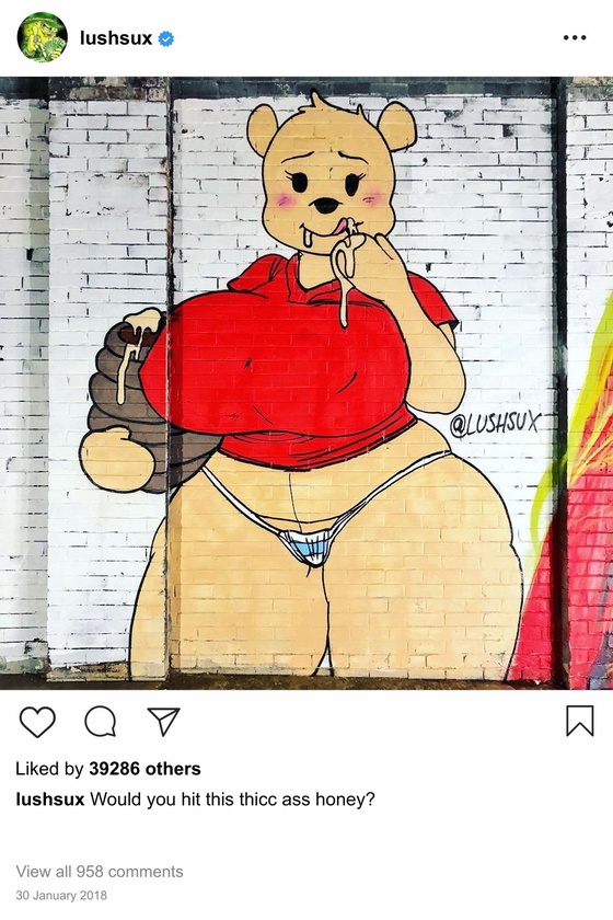 Lushsux #2990 - Mural Winnie the Pooh