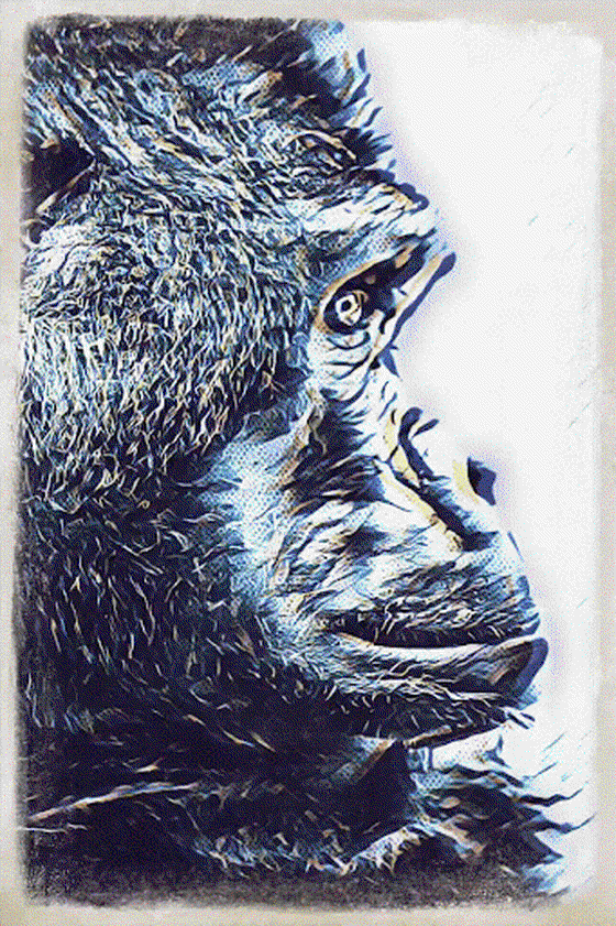 Digital Glitch Ape