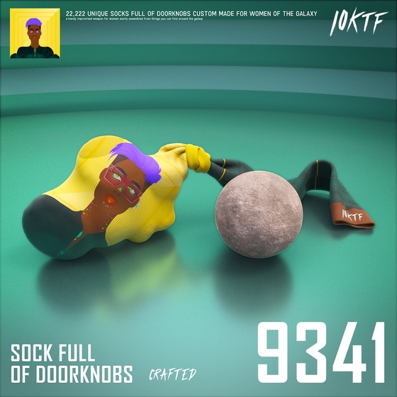 Galaxy Sock Full of Doorknobs #9341