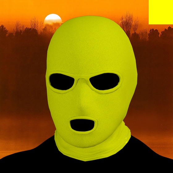 Villain #741 - The Yellow Ski Mask Villain on the Sunset Creek background with the Yellow Accent