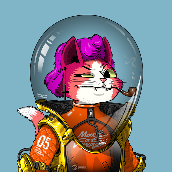 Mars Cat in Spacesuit #1089