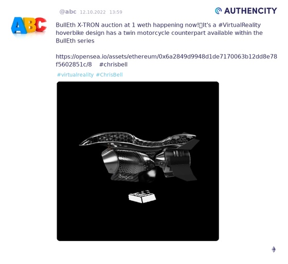 Authencity publication by   (@abc)