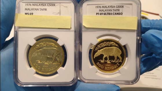 Malaysia 1976 Wildlife Conservation RM500 coin