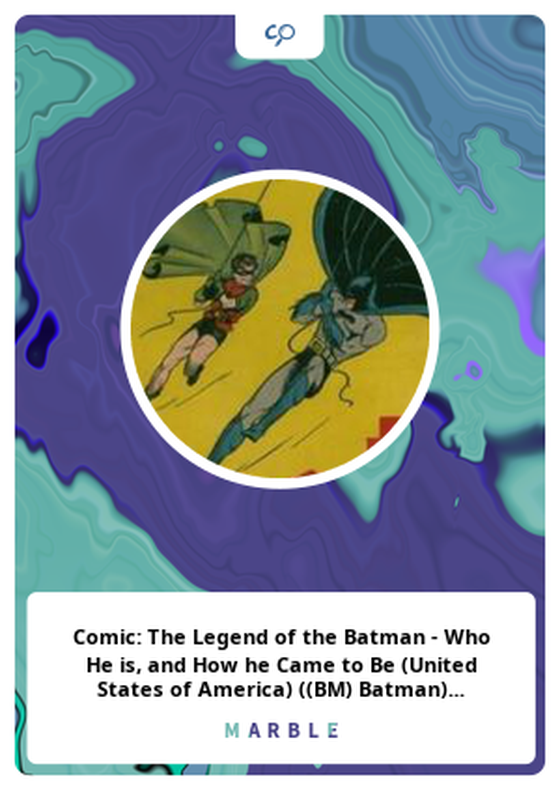 Comic: The Legend of the Batman - Who He is, and How he Came to Be (United States of America) ((BM) Batman) Col:US-BM-1