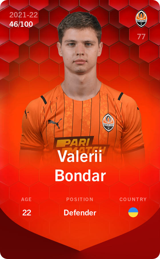 Valerii Bondar 2021-22 • Rare 46/100