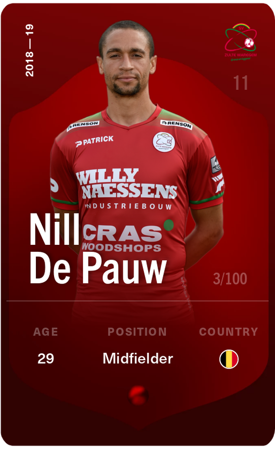 Nill De Pauw 2018-19 • Rare 3/100