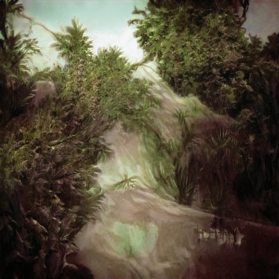 exhausted, i crawl up onto a lonely beach and see an overgrown and foreboding jungle