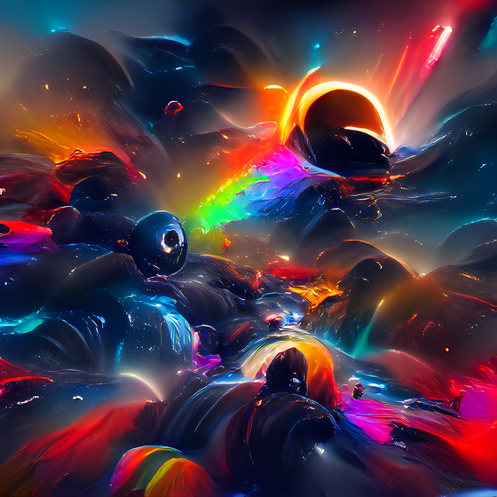 Deep Space Rainbow Blackhole