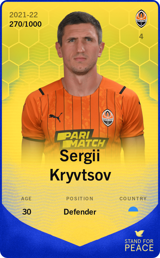 Sergii Kryvtsov 2021-22 • Limited 270/1000