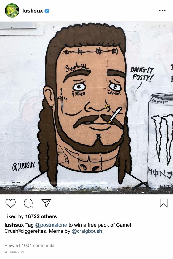 Lushsux #3140 - Mural Post Malone