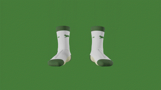 Green / White Socks