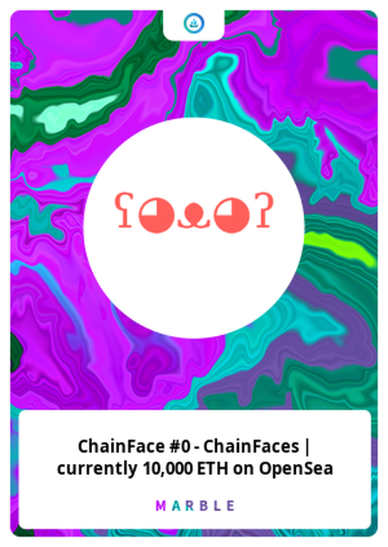 ChainFace #0 - ChainFaces | currently 10,000 ETH on OpenSea