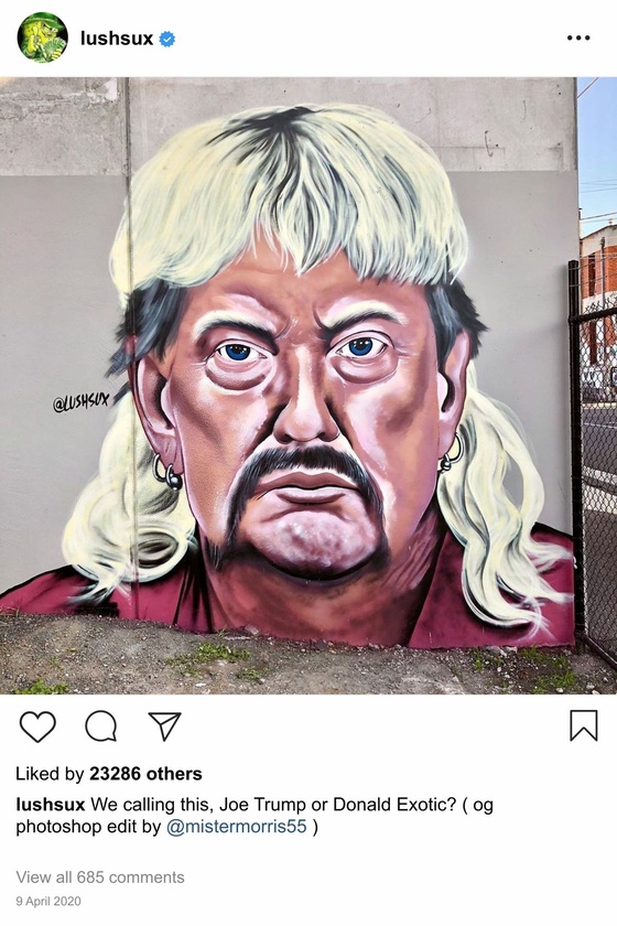 Lushsux #3877 - Mural Joe Exotic Donald Trump