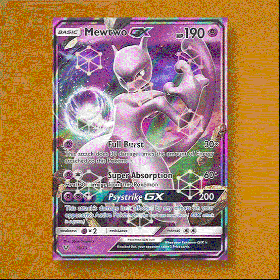 POKEMON Mewtwo-GX - 39/73 - Ultra Rare - Sun & Moon: Shining Legends