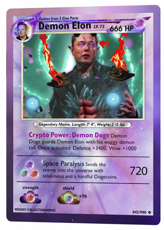 Demon Elon | #0042 Weensy Card Collection