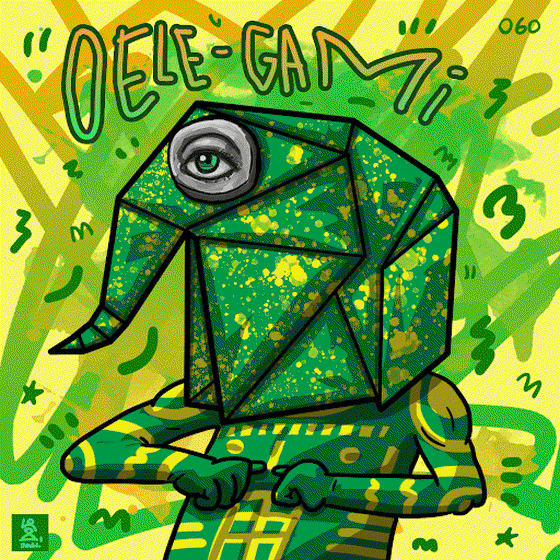 O-ele-ga-mi(The icon of origami)