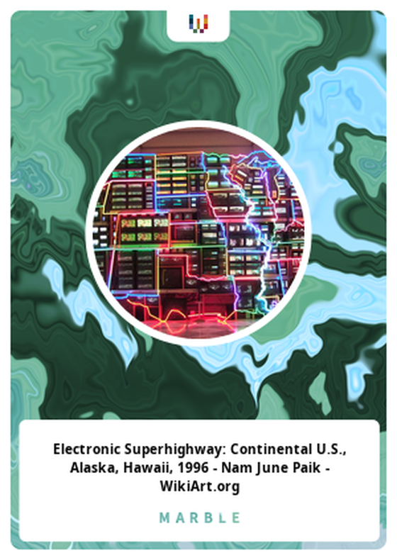 Electronic Superhighway: Continental U.S., Alaska, Hawaii, 1996 - Nam June Paik - WikiArt.org