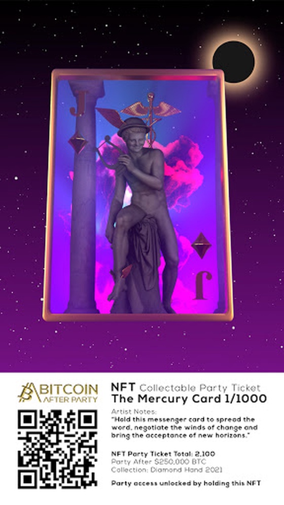 Bitcoin After Party Ticket - The Mercury Card